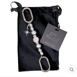 NWT LD Key finder Elegant shining Star Beaded Keychain